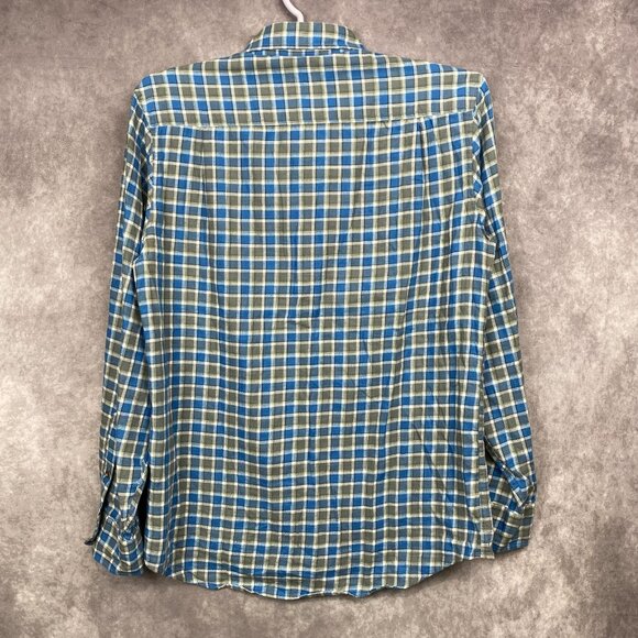 FISH HIPPIE Rumfront Collection Button Shirt Mens L Blue/Gray Plaid Preppy L/S - Picture 2 of 9